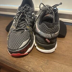 Asics Black and Gray Sneakers with Cushioned Comfort